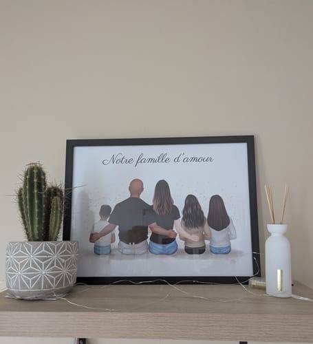 Customer photo review of Affiche Personnalisée - Parents et enfants - Notre famille