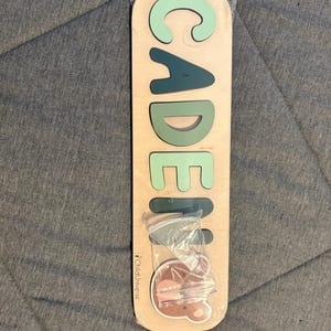 Customer photo review of Name Puzzle with Pegs