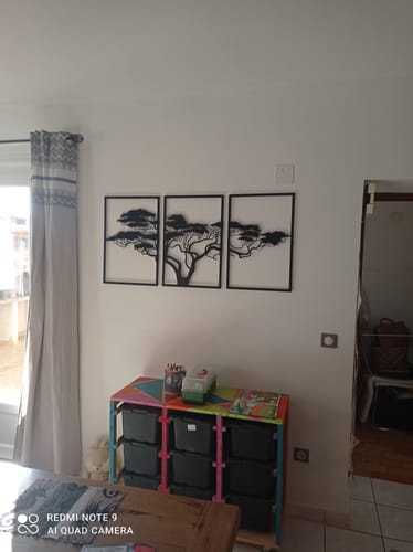 Customer photo review of Décoration murale en métal noir - Arbre de vie Africain