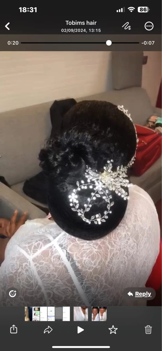 Customer photo review of Rhinestone Silver Headpiece Floral Motif — Silver | KIMLUD