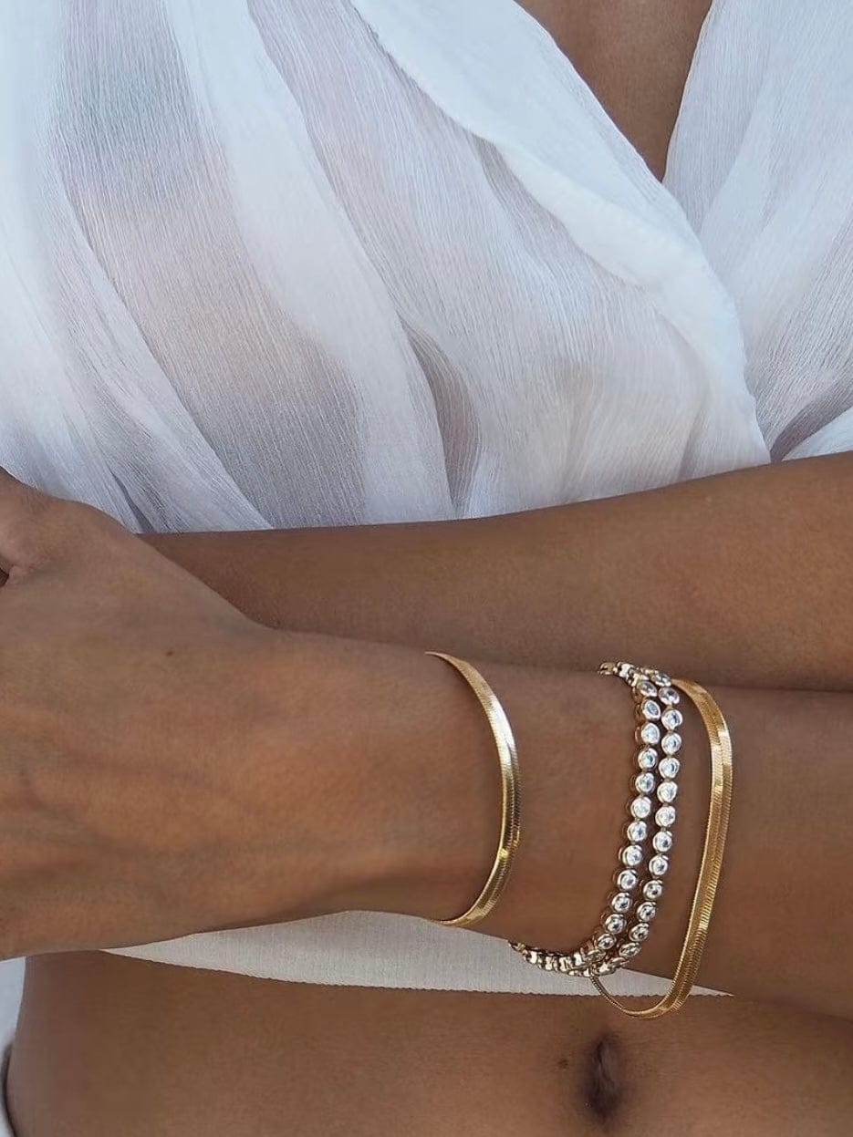 Customer photo review of Bezel Moissanite Tennis Bracelet