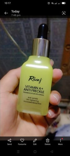 Customer photo review of Rivaj Vitamin A+ Anti-Freckle Complexion Reversal Face Serum 30ml