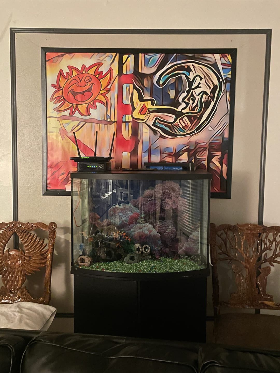 Customer photo review of Personalized Wallpaper Peel and Stick Mural. Custom Wallpaper.