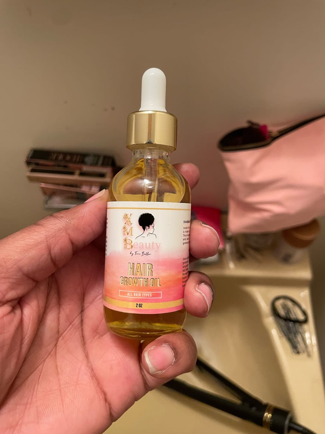 Customer photo review of Natural Hair Growth Oil