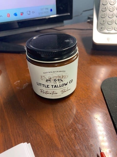 Customer photo review of Restorative Whipped Tallow Balm - 4oz Glass Jar
