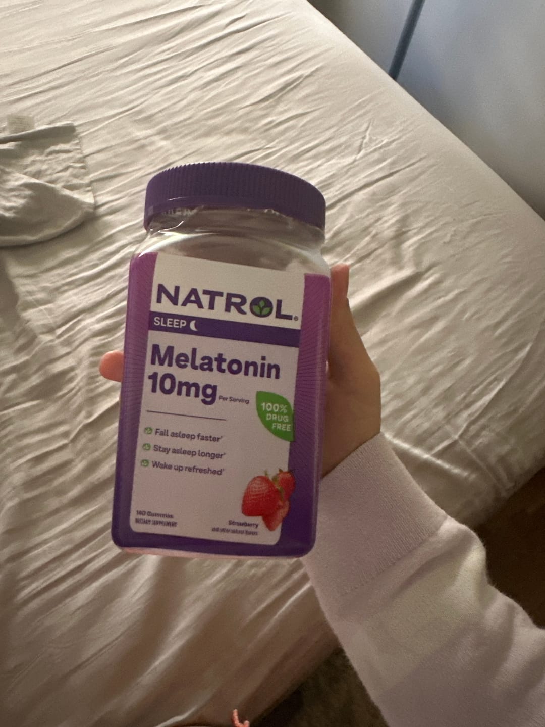 Customer photo review of Natrol Melatonina 10mg, 140 Gomas Mastigáveis de Morango
