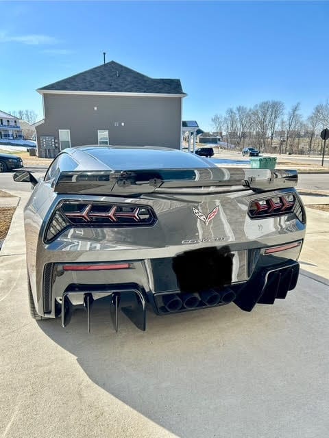 Customer photo review of Corvette C7 Add On Rear Bumper Diffuser