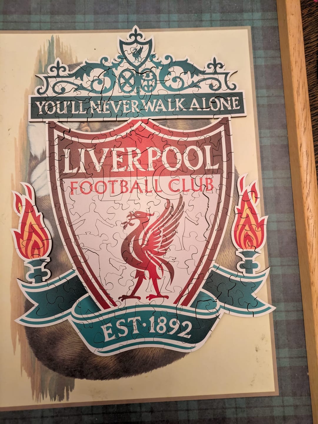 Customer photo review of Liverpool FC® Crest - Wooden Puzzle