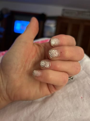 Customer photo review of Semicured UV gel nail sticker kit GEL2057