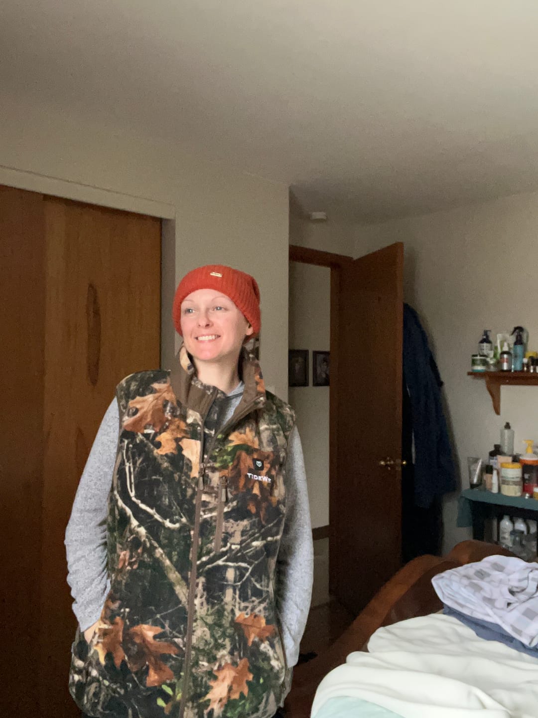 Customer photo review of ThermCore Heated Vest Double-Sided Polar Fleece Hunting Vest
