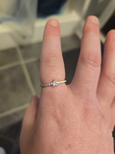 Customer photo review of Best Bi♥︎ches Matching Half Enamel Heart-Cut Rings