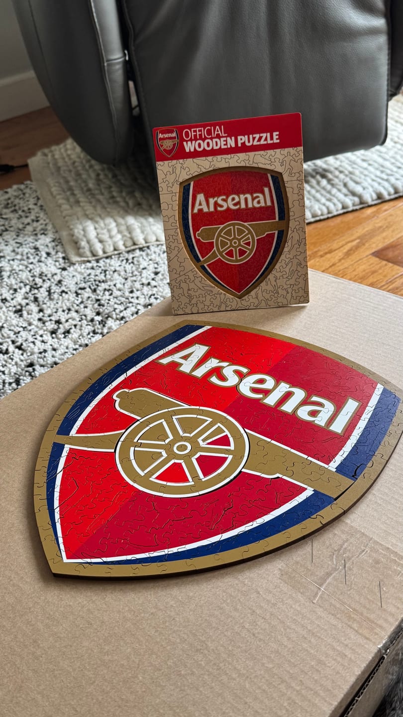 Customer photo review of Arsenal FC® Logo - Wooden Puzzle