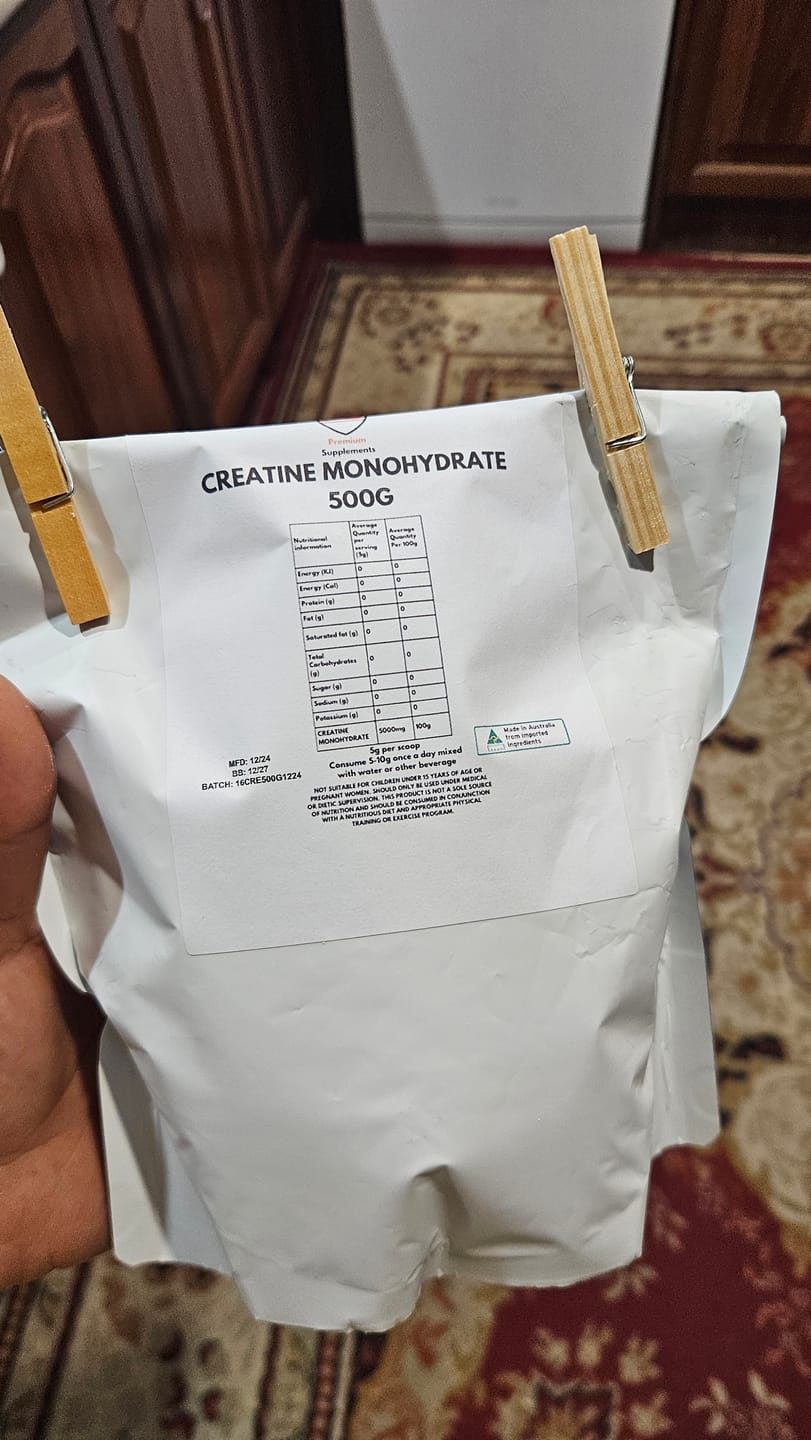 Customer photo review of Micronised Creatine Monohydrate