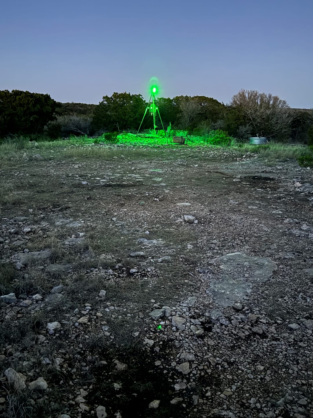 Customer photo review of Solar Green Light for Hunting Hogs Deer,Fish light -15,000lumens