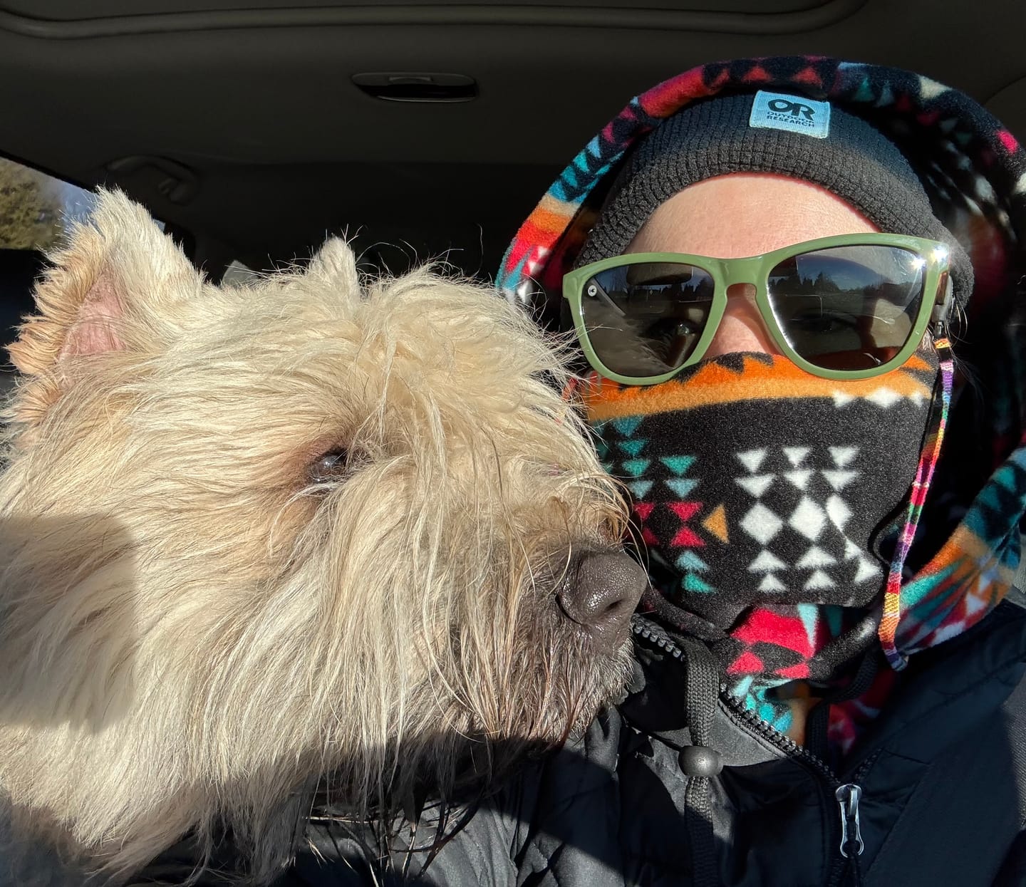 Customer photo review of Fleece Hood