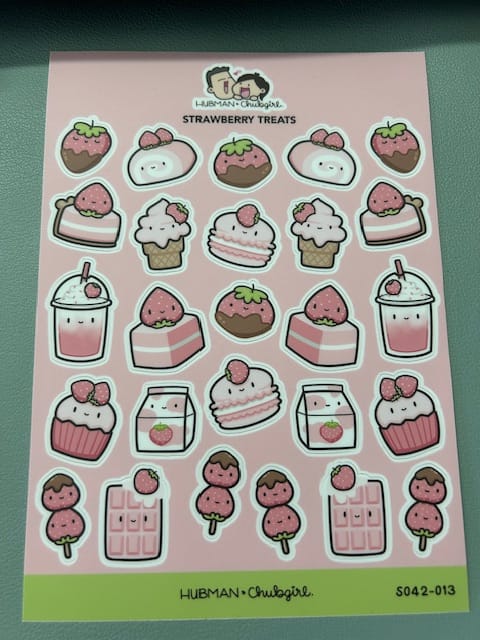 Customer photo review of Strawberry Snackies Sticker Sheet