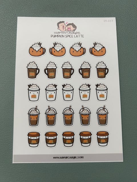Customer photo review of Pumpkin Spice Latte Planner Stickers
