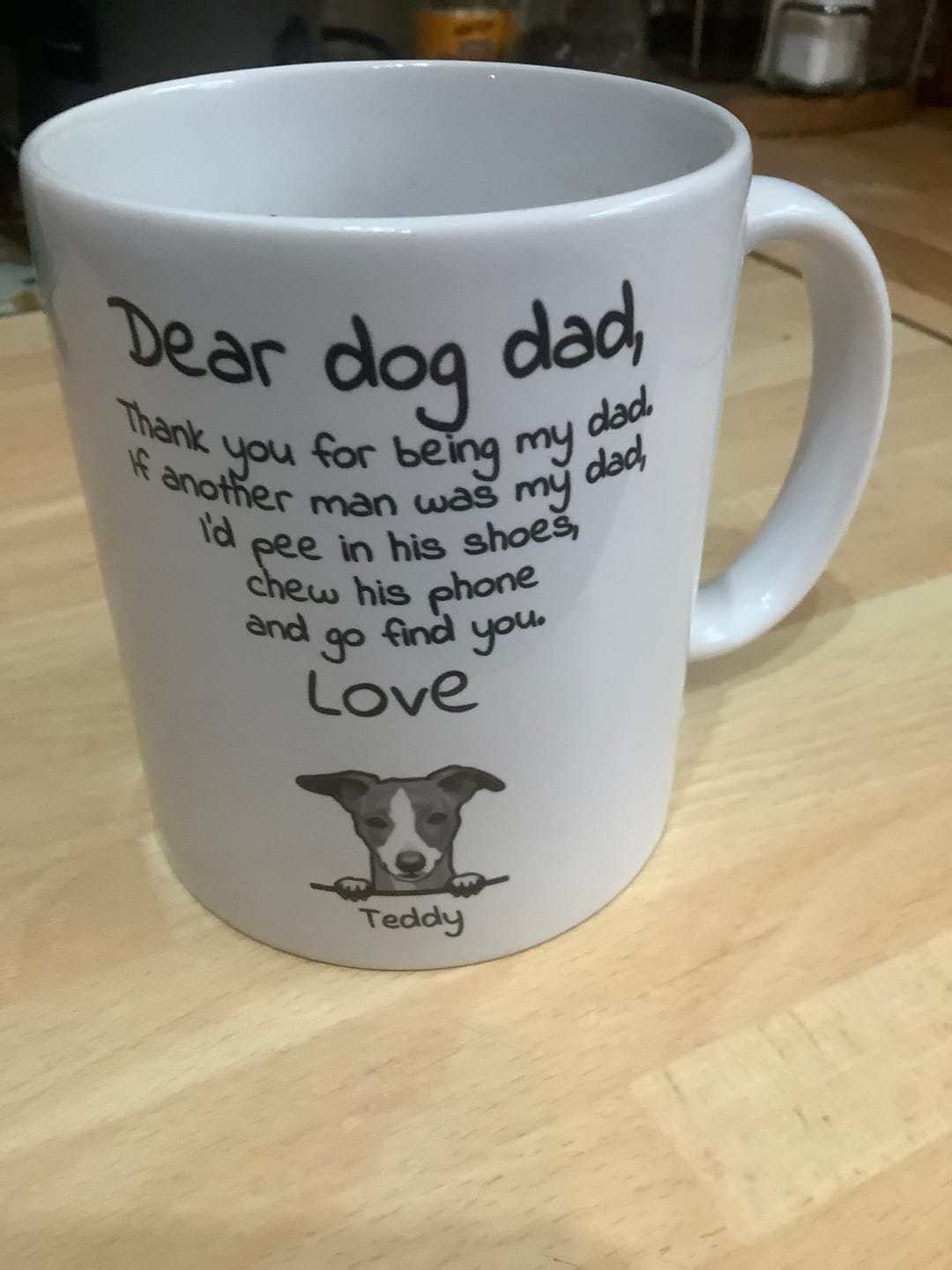 Customer photo review of Dear Dog Parent - Personalised Mug