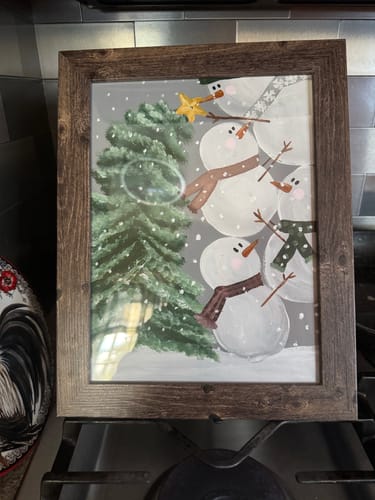 Customer photo review of Natural Brown Frames (1.25" Width)