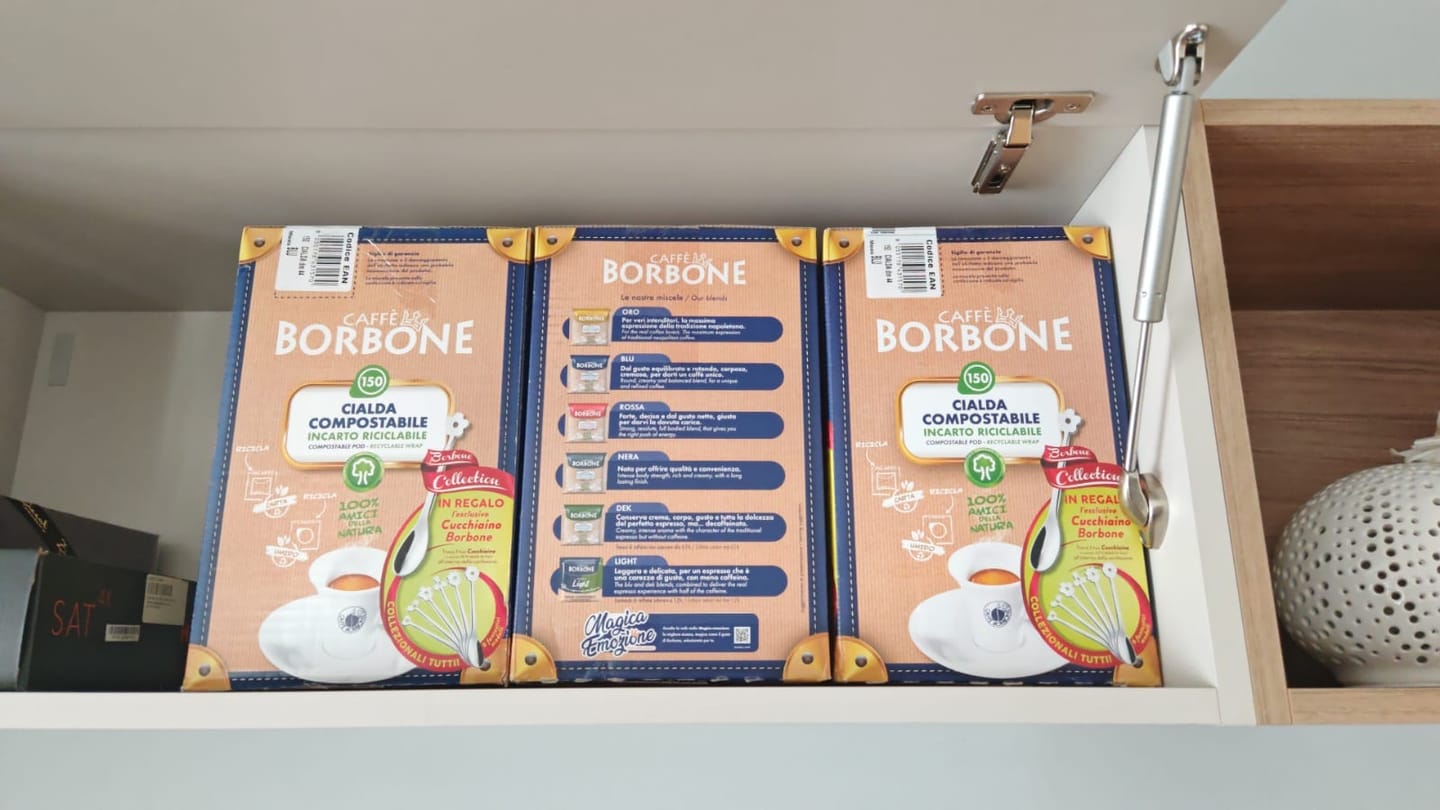 Customer photo review of Caffè Borbone 150 Cialde Ese 44 mm Miscela Blu, Cialda Compostabile, Incarto Riciclabile