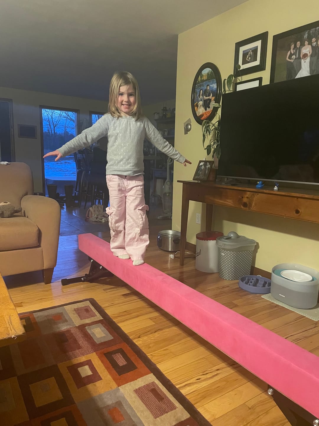 Customer photo review of 8Ft Adjustable Gymnastics Beam