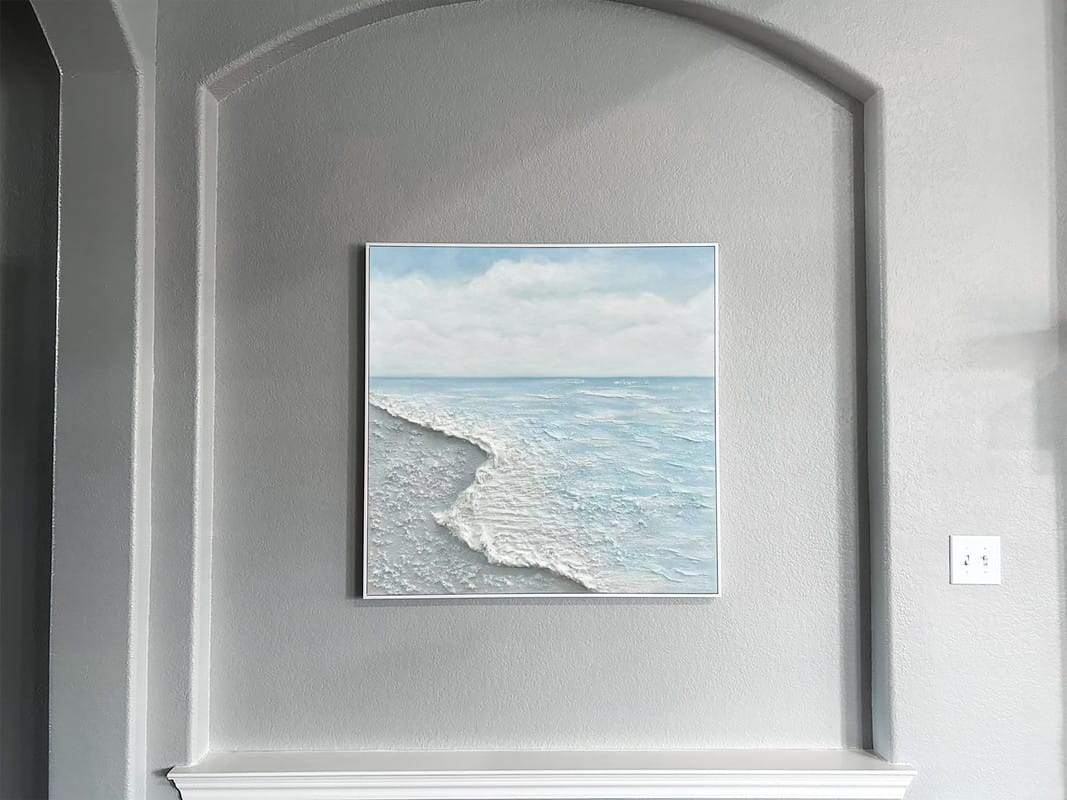 Customer photo review of Ocean Textured Painting Canvas #OP015