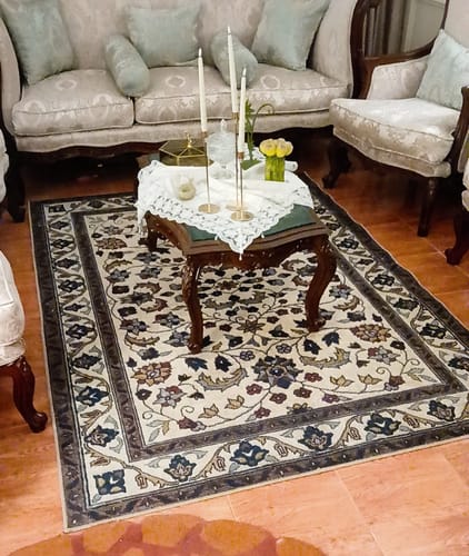 Customer photo review of The WEAVER Shiny Plushy Rug