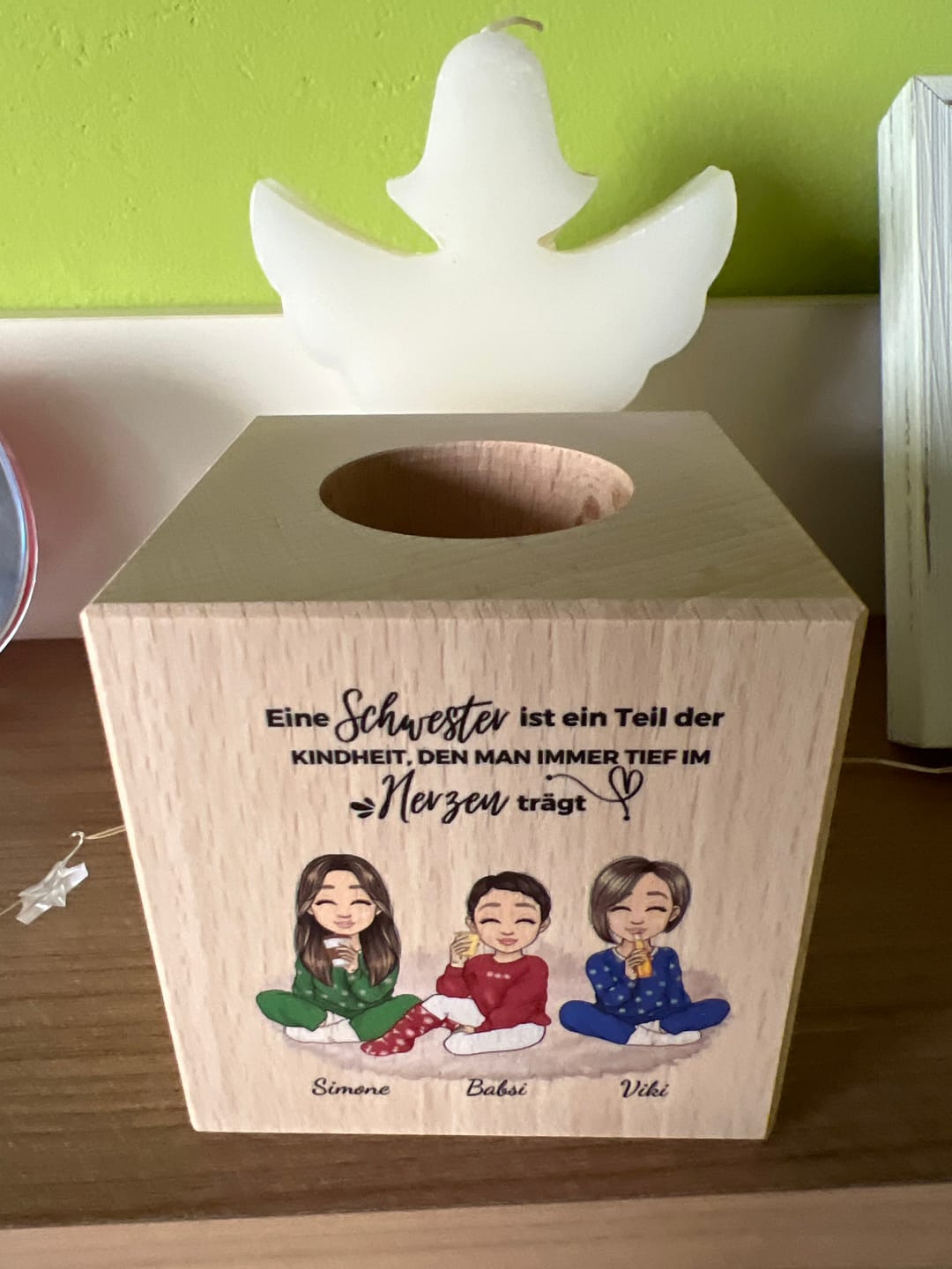 Customer photo review of Herzensmenschen - Personalisierter Kerzenwürfel