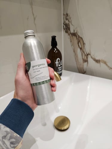 Customer photo review of Oil Pulling Mouthwash - Tea Tree