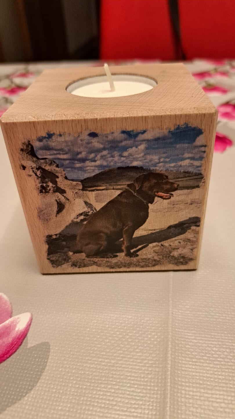 Customer photo review of Dein Foto - Individueller Kerzenwürfel