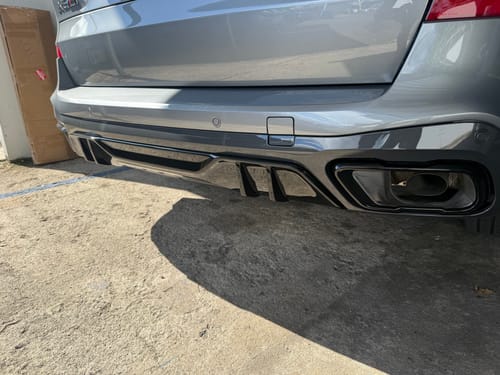 Customer photo review of Fits 2019-2025 BMW X5 Rear Bumper Diffuser + Corner Splitters Gloss Black Body Kit