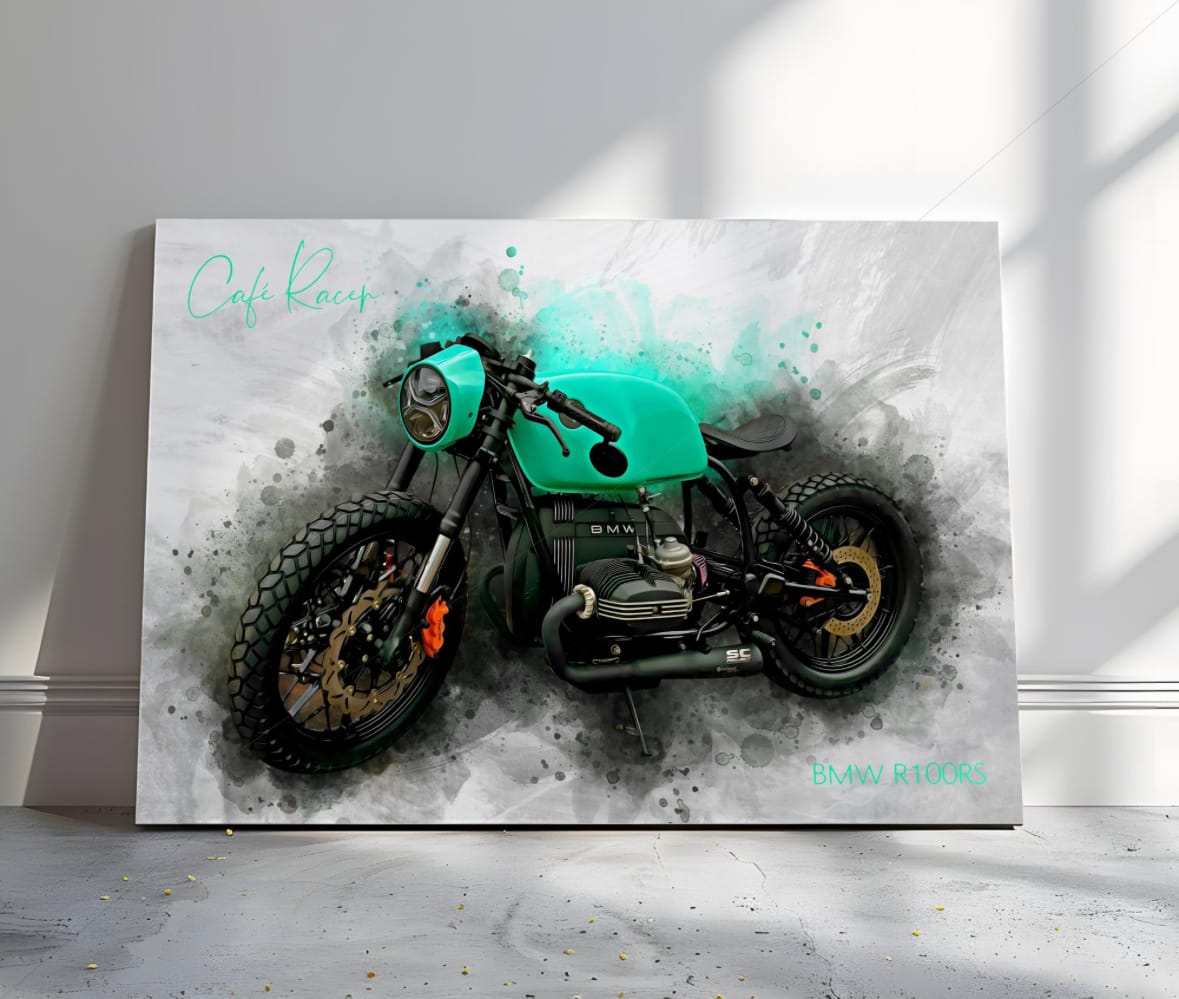 Customer photo review of Dein Motorroad als Aquarell Poster | Geschenk für Motorradfahrer