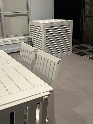Customer photo review of Back Panel for Central AC Cover - White