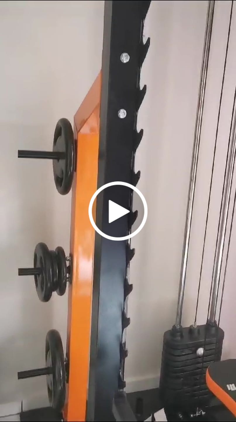Customer video review of Estação De Musculação Mega Rack Monocross Com Polia Móvel Flutuante 82Kg