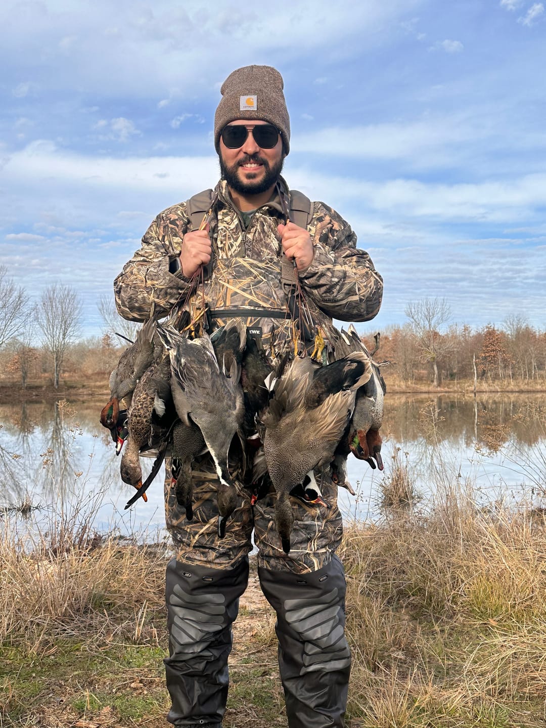 Customer photo review of AquaWade Pro Insulated Duck Waterfowl Hunting Breathable Chest Waders