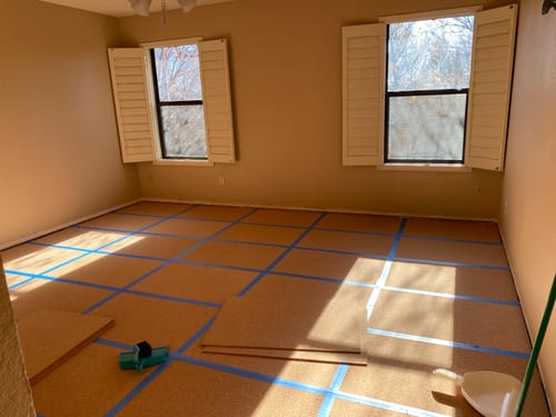Customer photo review of 1/4" (6mm) Cork Underlayment Sheets