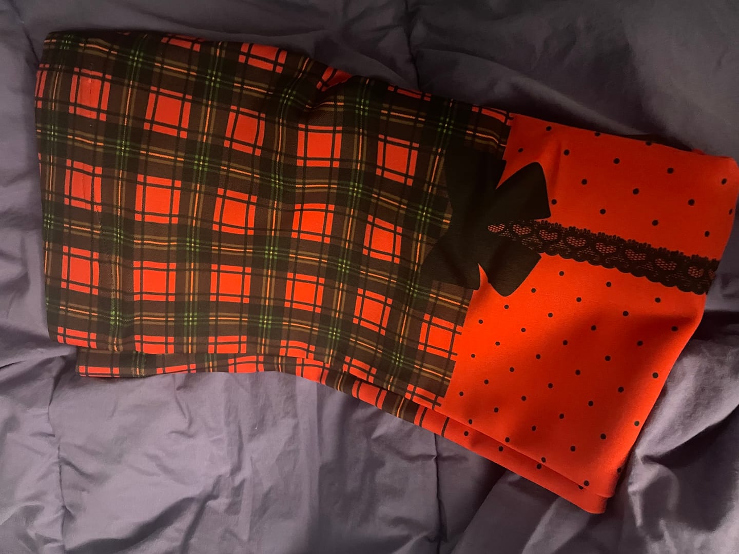 Customer photo review of Holiday Plaid Leggings