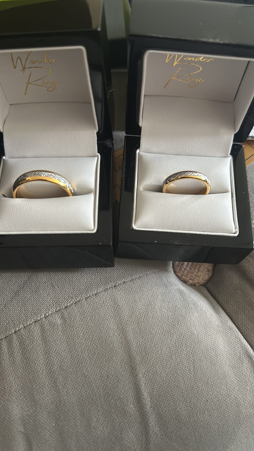 Customer photo review of The Golden Steel Wonder Ring Set