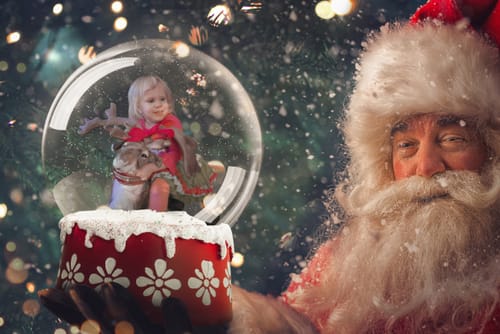 Customer photo review of Santa's Snow Globe