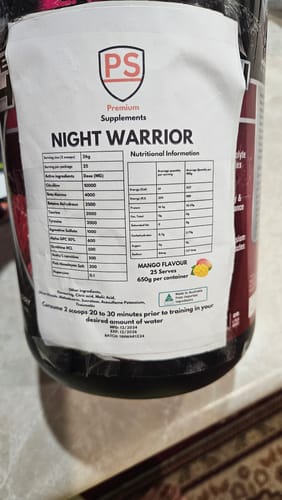Sayed M. review of Night warrior Caffeine-free Pre-workout image 1 out of 1