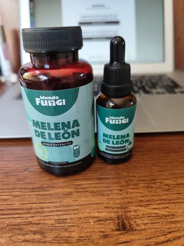 Customer photo review of Melena de León Cápsulas + Gotas - Extracto Ultra Concentrado