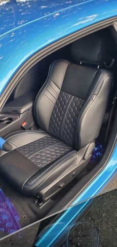 Customer photo review of 2015+ Dodge Challenger Custom Performance Seat Covers