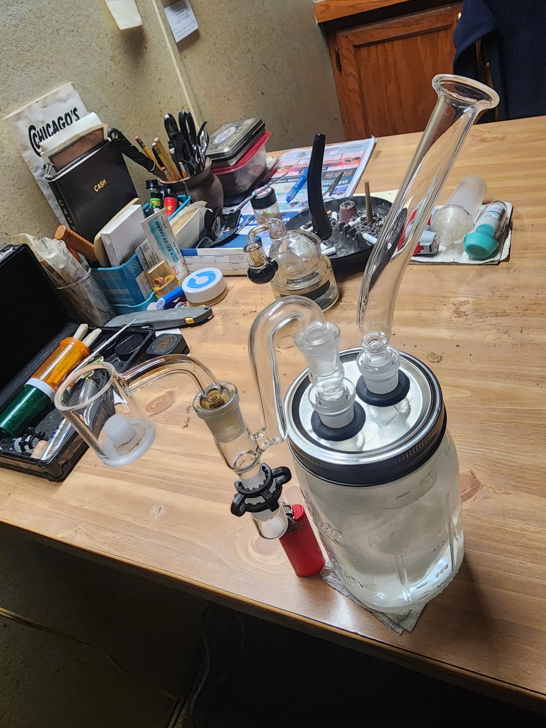 Customer photo review of SWAN NECK GLASS RECLAIM CATCHER