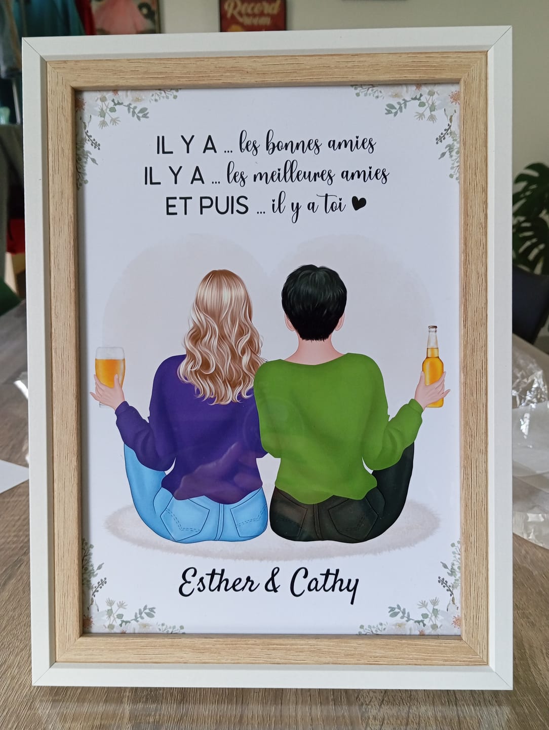 Customer photo review of Affiche Personnalisée - Meilleure Amie/Soeur
