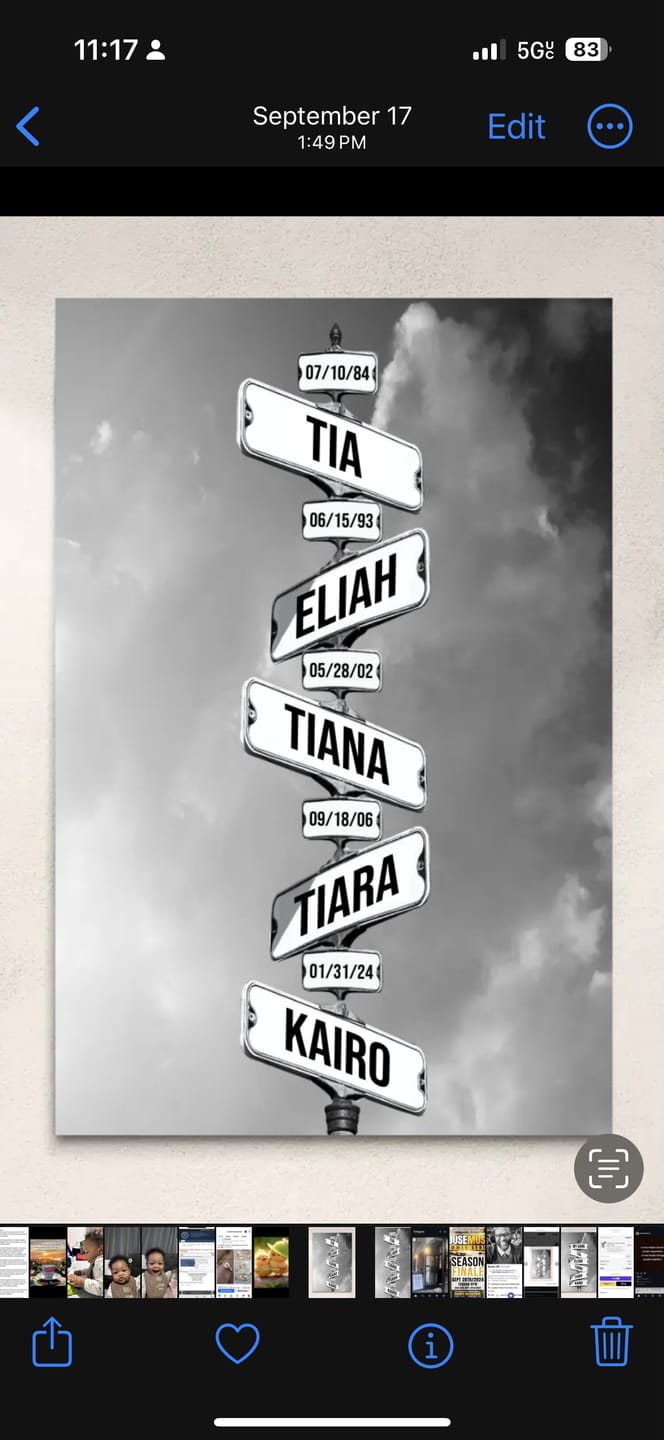 Customer photo review of NAMES ONLY STREET SIGN by Cstm Canvas