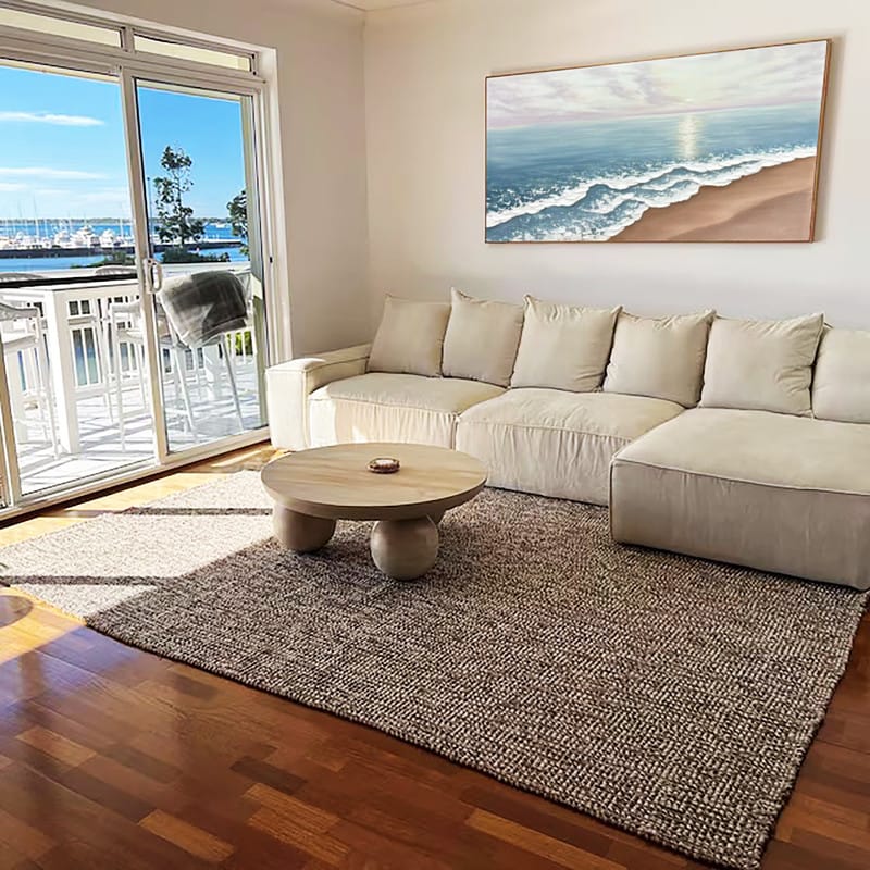 Customer photo review of Colorful Ocean And Sky Textured Painting Canvas #OS007