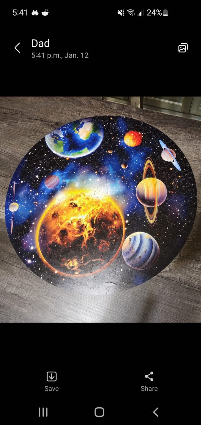 Customer photo review of Solar Harmony - Wooden Puzzle