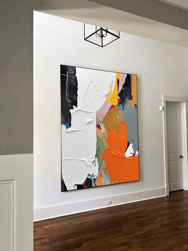 Customer photo review of Abstract Textured Painting Canvas #AT002