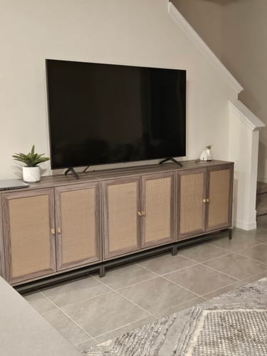 Customer photo review of Liam 32" Rattan Doors Small Sideboard