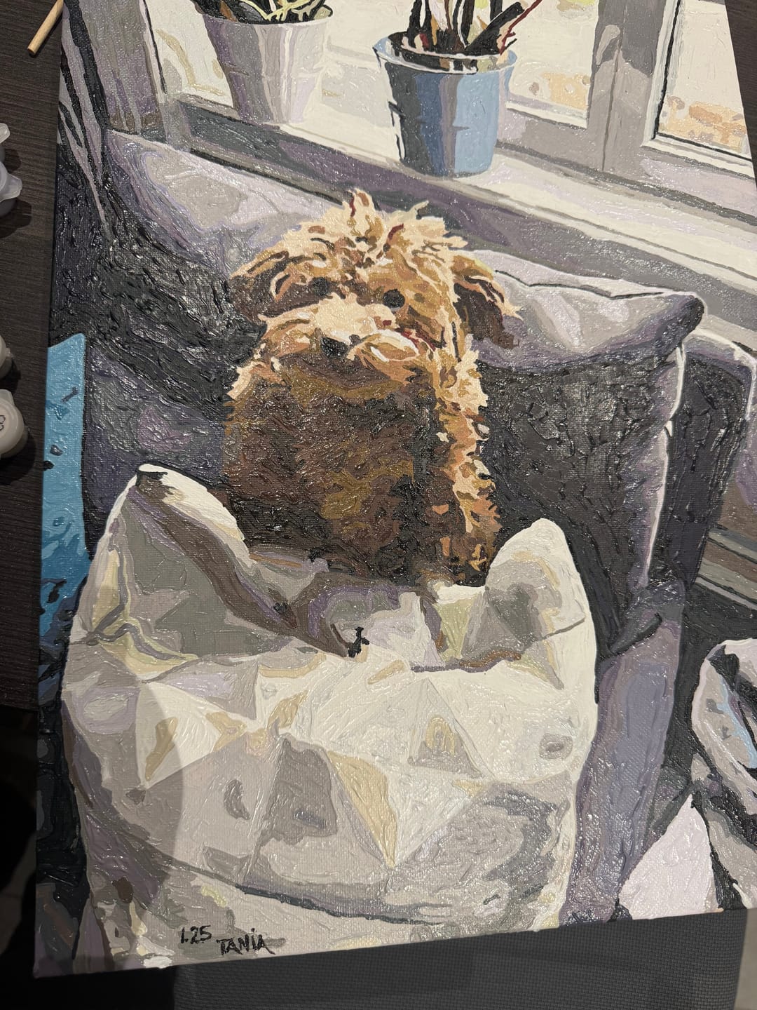 Customer photo review of Custom Paint by Numbers Kit
